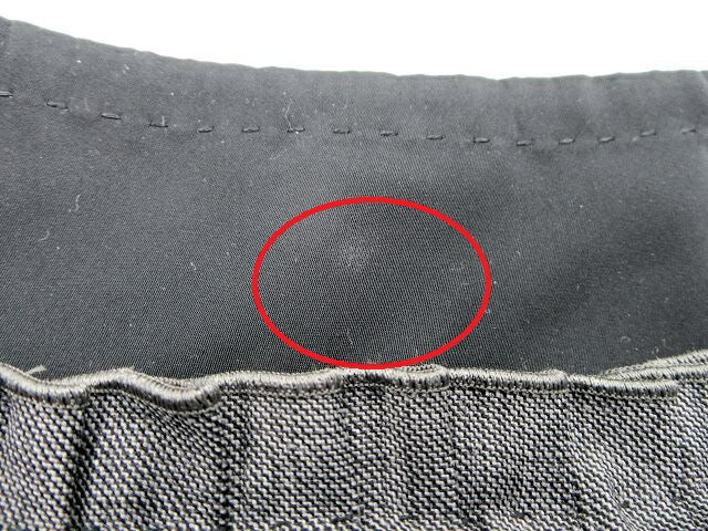 LOUIS VUITTON/ルイヴィトン ウール プリーツスカート 34 中古 レディース グレー 毛 コットン 綿 Sサイズ