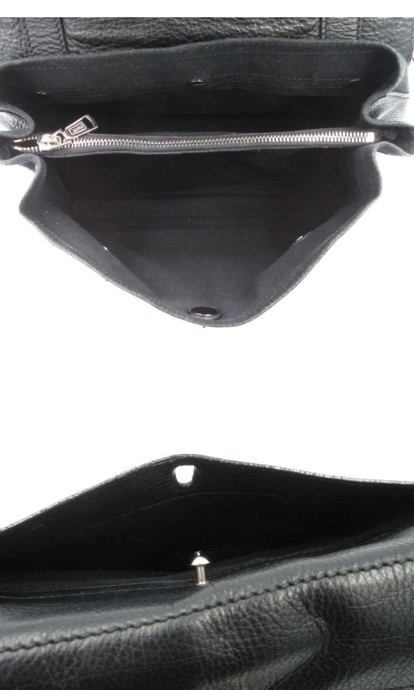 SAINT LAURENT イヴサンローラン レザー ハンドバッグ 中古 Yves Saint Laurent 鞄 キャンバス ブラック レディース
