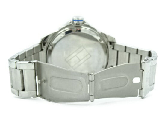 TOMMY HILFIGER トミー ヒルフィガー メンズ クォ―ツ 腕時計 中古 50M 5気圧 防水 ステンレス スチール ネイビー 紺 おしゃれ