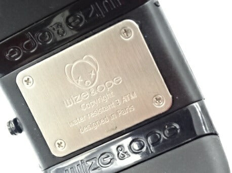 wize&ope ワイズ&オープ WO-013 クォーツ メンズ 腕時計 中古 レディース 男女兼用 3気圧 防水 ブラック 黒 ラバー 銀色