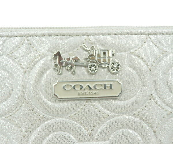 未使用品 COACH オプティックシグネチャー ファスナーポーチ 中古 コーチ 44334 小さめ おしゃれ ブランド かわいい 小物入れ