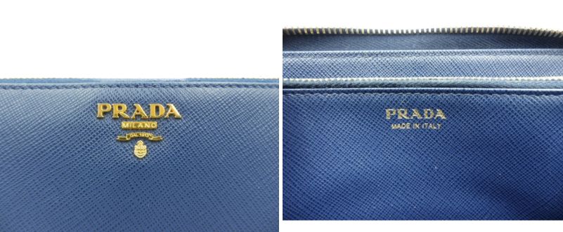 PRADA サフィアーノ レザー ラウンドファスナー 長財布 中古 プラダ 1ML506 本革 サイフ ブランド おしゃれ レディース