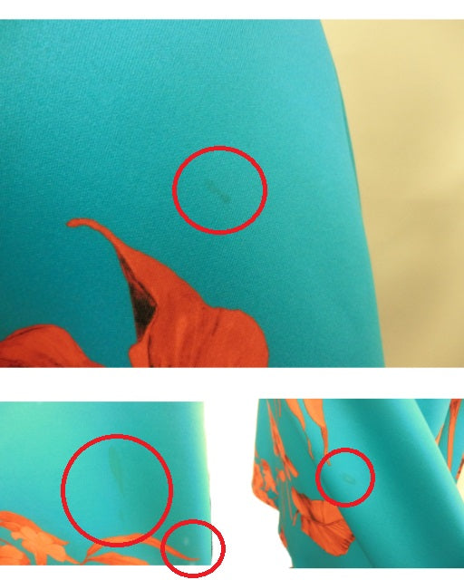 TED BAKER フラワー モチーフ ひざ丈 半袖 ワンピース 1 中古 テッドベーカー Sサイズ ブランド おしゃれ 花柄 レディース 夏