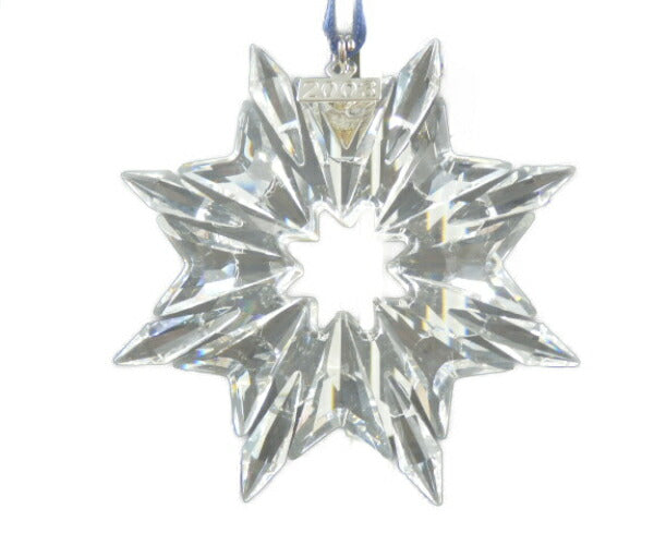 SWAROVSKI 2003年 クリスタル クリスマス オーナメント 中古 スワロフスキー オブジェ インテリア おしゃれ 雪の結晶