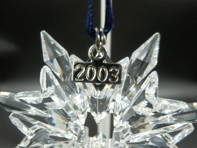 SWAROVSKI 2003年 クリスタル クリスマス オーナメント 中古 スワロフスキー オブジェ インテリア おしゃれ 雪の結晶