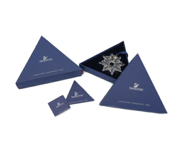 SWAROVSKI 2003年 クリスタル クリスマス オーナメント 中古 スワロフスキー オブジェ インテリア おしゃれ 雪の結晶