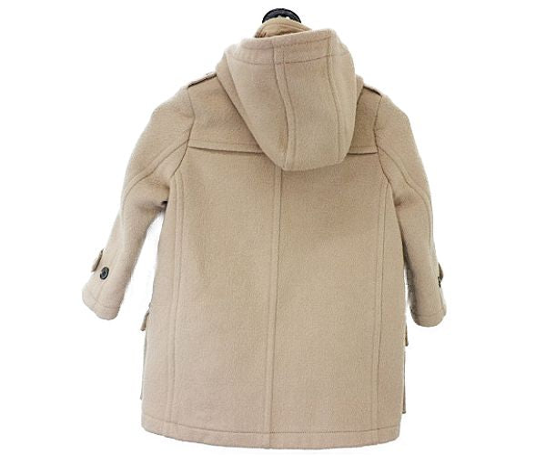 BURBERRY CHILDREN バーバリー チルドレン チェック 裏地 ダッフルコート 4Y 中古 ベージュ キッズ アウター 100cm 110cm ウール 毛 ブランド