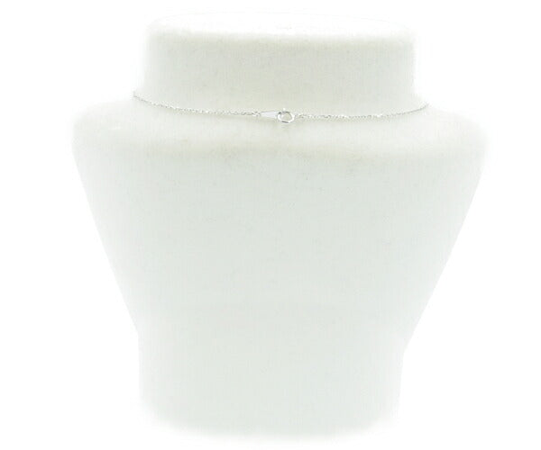 STAR JEWELRY スタージュエリー K10WG ダイヤ 0.08ct ハート 雪の結晶 ネックレス 中古 アクセサリー レディース ホワイトゴールド 10金