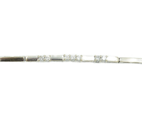 K18WG ダイヤ ブレスレット 中古 アクセサリー ジュエリー 腕輪 ホワイトゴールド ダイヤモンド