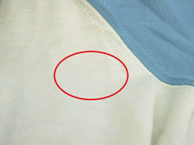 JOHN SMEDLEY ジョンスメドレー ウール ニット セーター Sサイズ 中古 ブルー ホワイト メンズ 冬物 無地 シンプル カジュアル 青 白