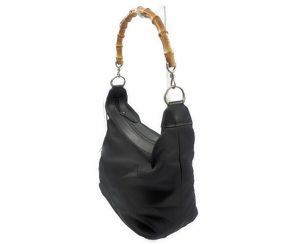 GUCCI グッチ バンブー ハンドバッグ 中古 00019980531ブラック 黒 キャンバス ナイロン ブランド 鞄