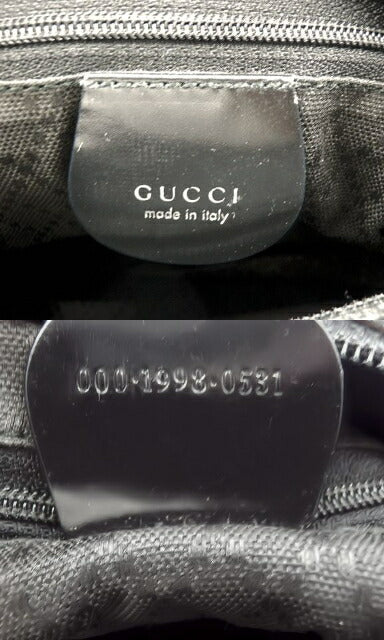 GUCCI グッチ バンブー ハンドバッグ 中古 00019980531ブラック 黒 キャンバス ナイロン ブランド 鞄