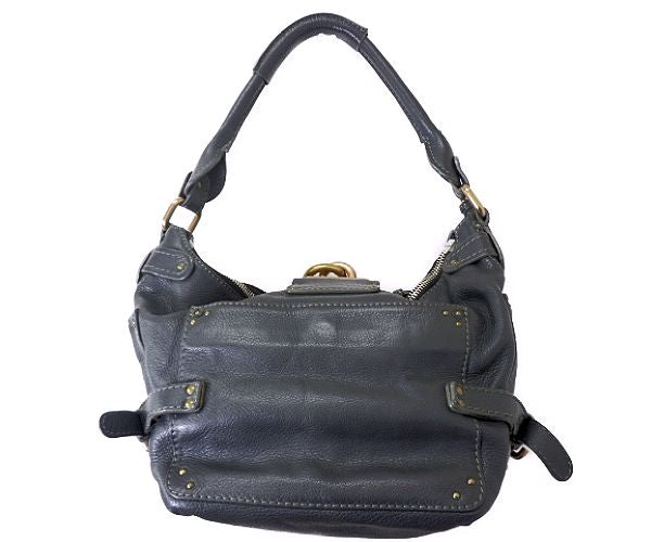 Chloe クロエ パディントン レザー ハンドバッグ 中古 ワンハンド ネイビー 紺 レディース ブランド 鞄 おしゃれ