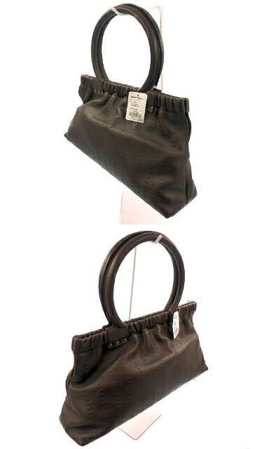 Salvatore Ferragamo サルヴァトーレフェラガモ カーフ ハンドバッグ 中古 ブラウン 茶 仔牛 レザー 本革 鞄 レディース ブランド