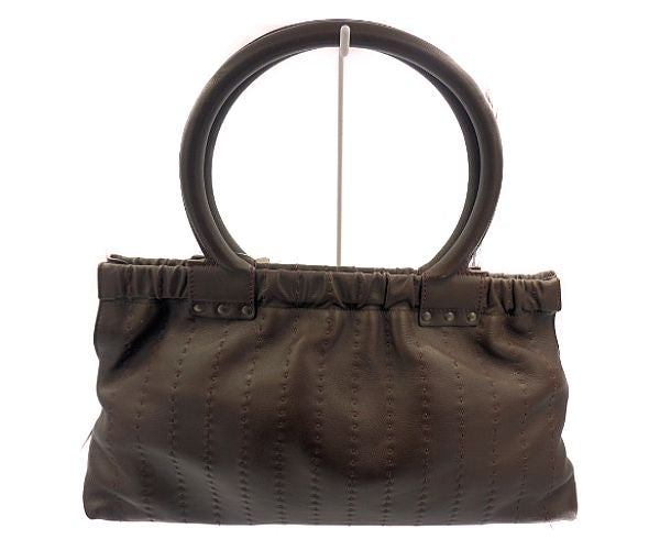 Salvatore Ferragamo サルヴァトーレフェラガモ カーフ ハンドバッグ 中古 ブラウン 茶 仔牛 レザー 本革 鞄 レディース ブランド