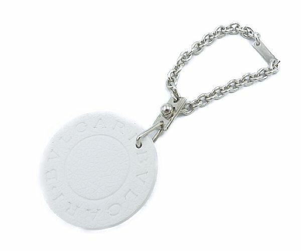 BVLGARI ブルガリ ビーゼロワン レザー チャーム 中古 ホワイト 白 チェーン ブランド ロゴ
