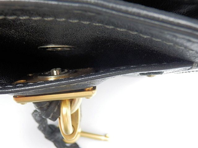 Chloe クロエ パディントン 二つ折り財布 中古 ブラック 黒 レザー ラウンドファスナー ブランド ウォレット