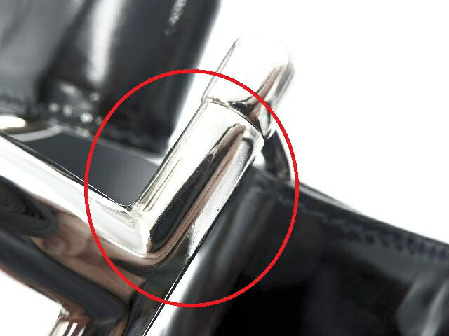 GUCCI グッチ エナメル ホースビット ベルト 約74-77cm 中古 037 194 1927 ブラック 黒 レディース ブランド Mサイズ