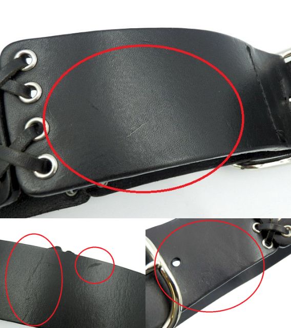 COACH コーチ レザー ベルト 約85-95cm 中古 ブラック 黒 メンズ レースアップ ブランド