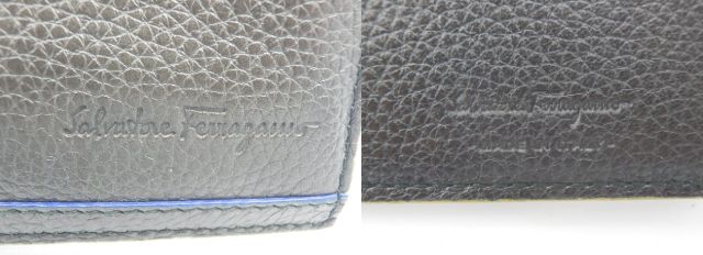 Salvatore Ferragamo レザー 2つ折り 長財布 中古 サルヴァトーレ フェラガモ 本革 ブランド おしゃれ カード入れ