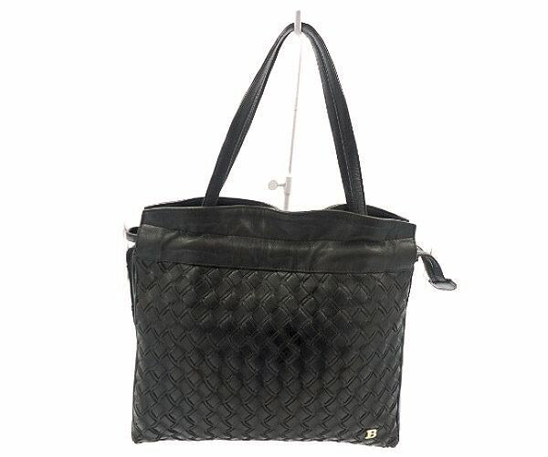 BALLY バリー レザー 編み込み ハンドバッグ 中古 ダークブラウン 焦げ茶 鞄 メッシュ レディース ブランド ミニ
