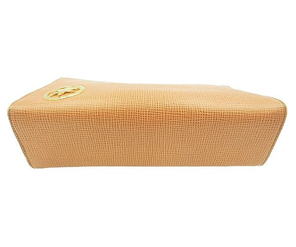 HUNTING WORLD ハンティングワールド レザー セカンドバッグ 中古 ブラウン 茶 鞄 クラッチバッグ ブランド ミニ 小さめ