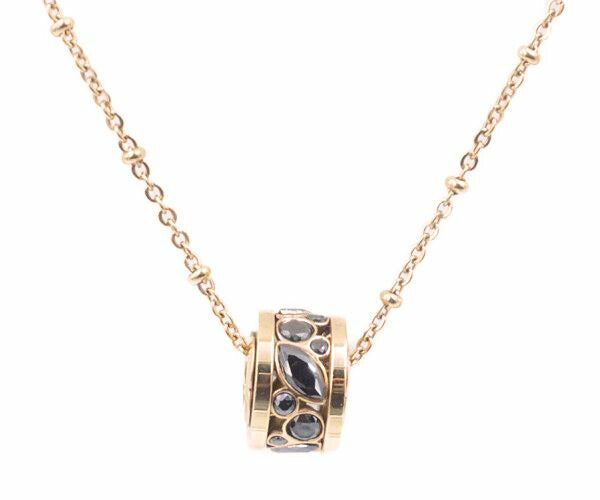FolliFollie フォリフォリ リングトップ ネックレス 中古 ラインストーン ピンクゴールド レディース アクセサリー