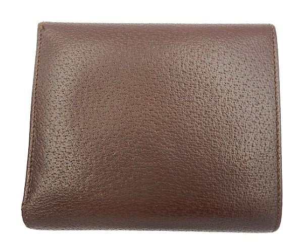 GUCCI グッチ ピッグレザー 三つ折り財布 中古 035・1408・2057 豚革 本革 ブラウン 茶 ウォレット ブランド