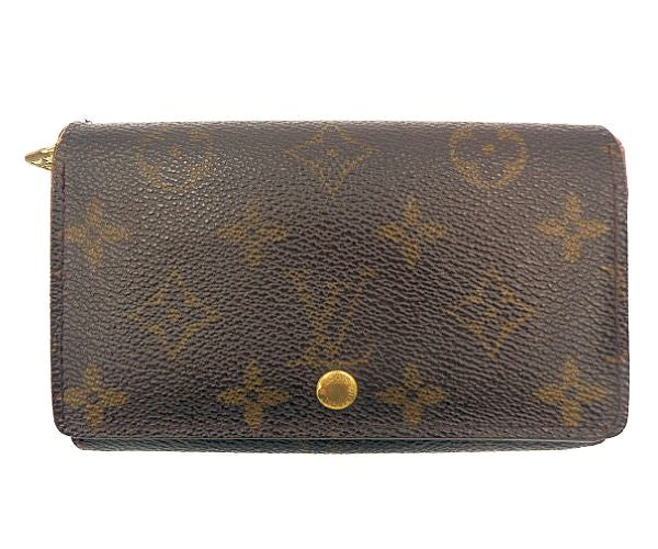 LOUIS VUITTON ルイヴィトン モノグラム ポルト モネ ビエトレゾール M61730 中古 CA0061 二つ折り財布 ウォレット ブラウン 茶 ブランド