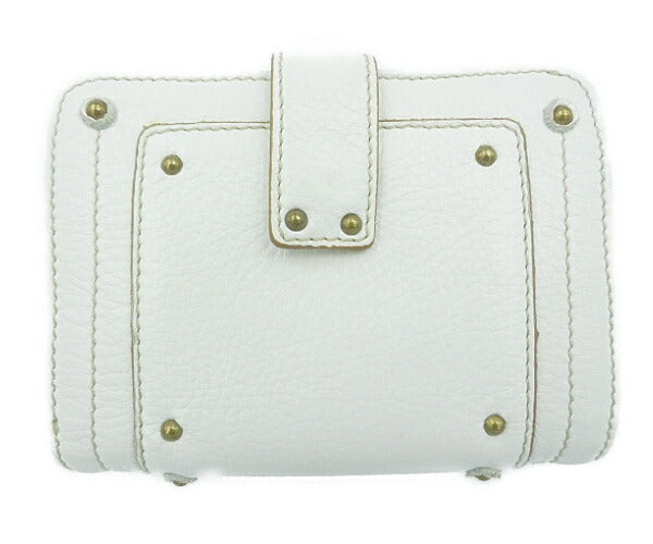 Chloe クロエ パディントン Wホック財布 中古 ホワイト 白 レディース ブランド ウォレット 鍵 おしゃれ