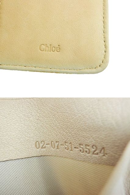 Chloe クロエ パディントン Wホック財布 中古 ホワイト 白 レディース ブランド ウォレット 鍵 おしゃれ