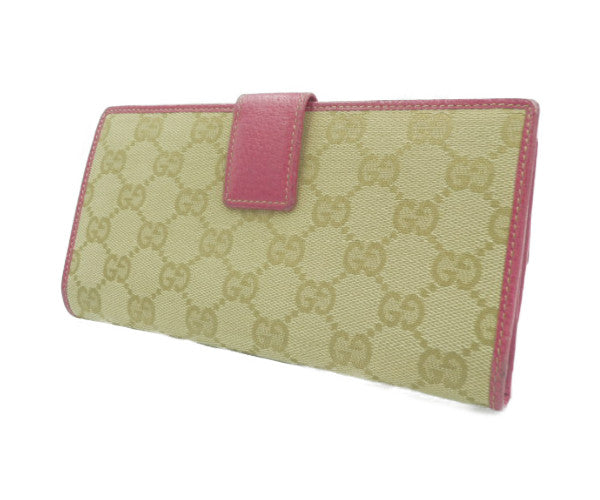 GUCCI オリジナルGG Wホック 長財布 112715 3661 中古 グッチ レザー 本革 キャンバス ブランド おしゃれ レディース