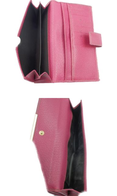 GUCCI オリジナルGG Wホック 長財布 112715 3661 中古 グッチ レザー 本革 キャンバス ブランド おしゃれ レディース