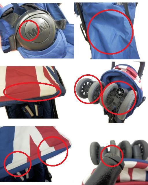 easy walker MINI コラボ ユニオンジャック ベビーカー バギー 中古 イージーウォーカー ミニ B型 ベビー用品 軽量 折り畳み 日よけ