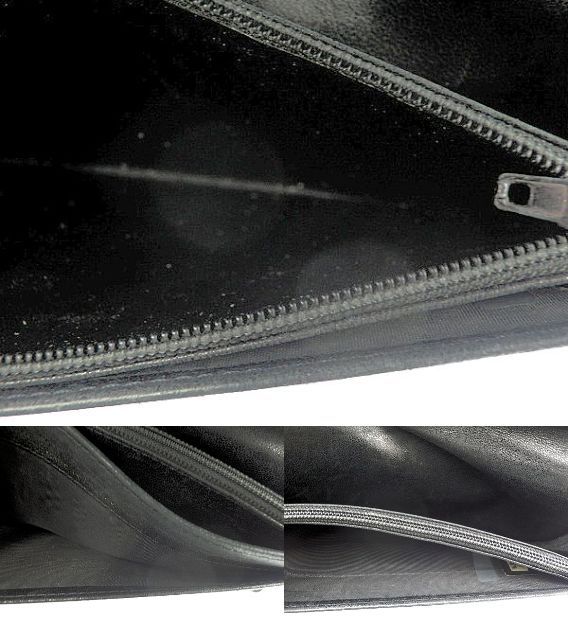 CHANEL シャネル ココマーク エナメル 二つ折り長財布 中古  6246178 ブラック 黒 ブランド CCマーク レディース ウォレット