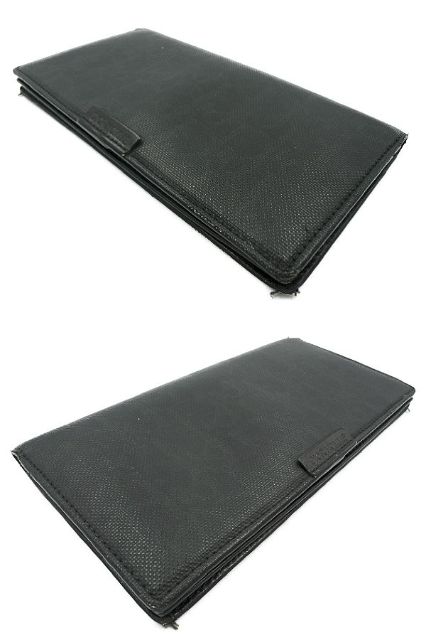 Dior HOMME ディオール オム 二つ折り長札入れ 中古 ブラック 黒 ブランド メンズ ウォレット 財布 シンプル