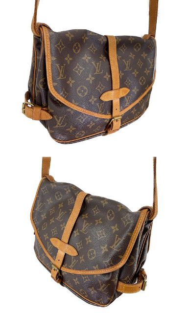 LOUIS VUITTON ルイヴィトン モノグラム ソミュール30 M42256 中古 AR0912 ショルダーバッグ 鞄 ブランド ブラウン 茶