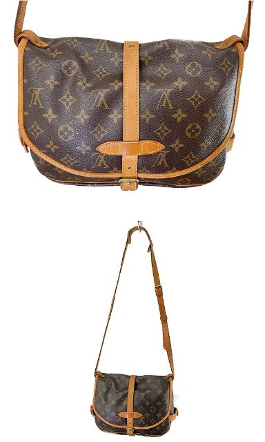 LOUIS VUITTON ルイヴィトン モノグラム ソミュール30 M42256 中古 AR0912 ショルダーバッグ 鞄 ブランド ブラウン 茶
