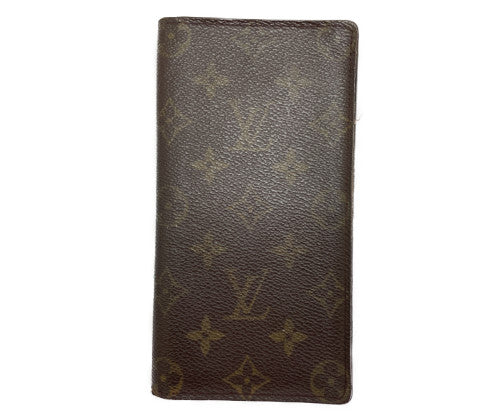 LOUIS VUITTON ルイヴィトン モノグラム ポルトカルトクレディ円 M60825 中古 CT1002 長札入れ ウォレット ブランド ユニセックス メンズ
