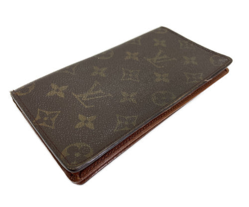 LOUIS VUITTON ルイヴィトン モノグラム ポルトカルトクレディ円 M60825 中古 CT1002 長札入れ ウォレット ブランド ユニセックス メンズ
