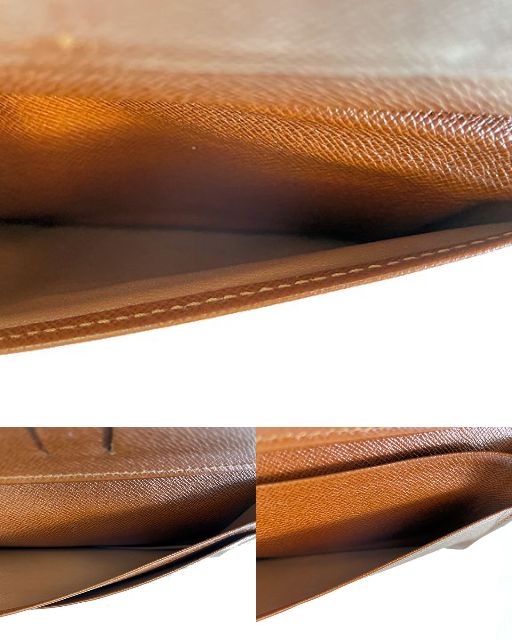 LOUIS VUITTON ルイヴィトン モノグラム ポルトカルトクレディ円 M60825 中古 CT1002 長札入れ ウォレット ブランド ユニセックス メンズ