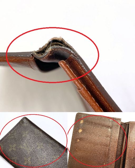 LOUIS VUITTON ルイヴィトン モノグラム ポルトカルトクレディ円 M60825 中古 CT1002 長札入れ ウォレット ブランド ユニセックス メンズ