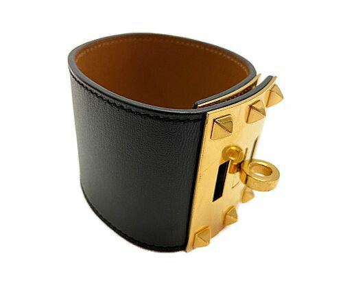 HERMES エルメス エクストリーム ケリードッグ 中古 N Q□50 ブラック 黒 アクセサリー バングル ブランド スタッズ