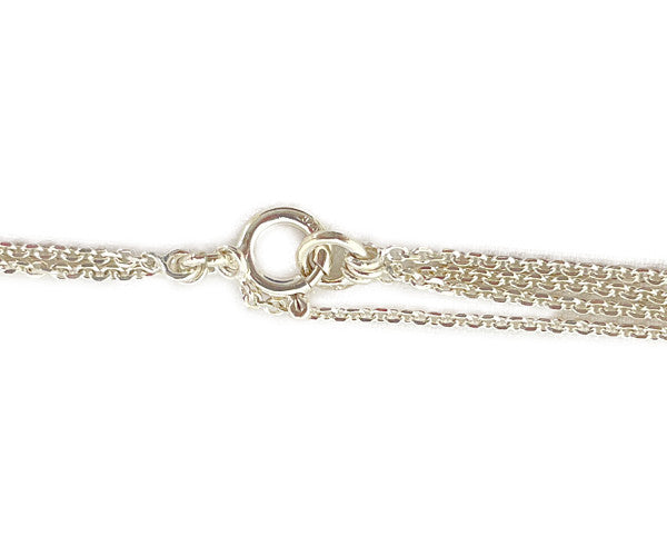 FolliFollie フォリフォリ シルバー925 クロス 3連チェーン ネックレス 中古 銀 アクセサリー ジュエリー ブランド 十字架 レディース