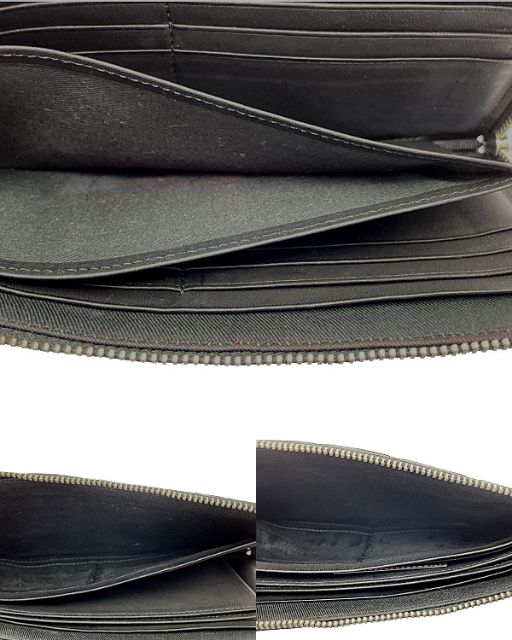 kawa-kawa カワカワ スカル L字ファスナー 長財布 中古  シルバー ブラック メタリック 骸骨 メンズ ウォレット