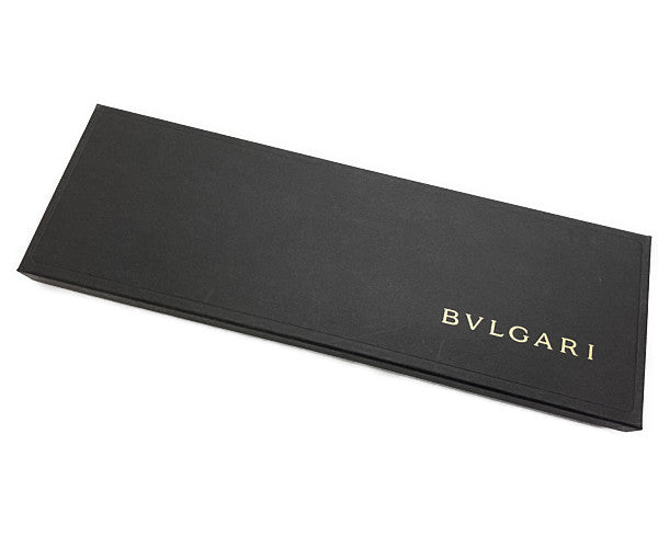 BVLGARI ブルガリ セブンフォールド シルク ネクタイ 中古 チェック 絹 100% ブラック 黒 メンズ ビジネス ブランド