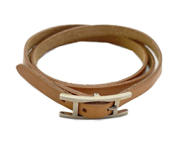 HERMES エルメス アピタンデム チョーカー ブレスレット 中古 □F刻印 ブラウン 茶 アクセサリー ジュエリー ブランド