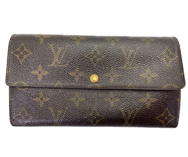 LOUIS VUITTON モノグラム ポシェット ポルト モネ クレディ M61725 中古 TH0081 二つ折り 長財布 ウォレット ブランド ユニセックス