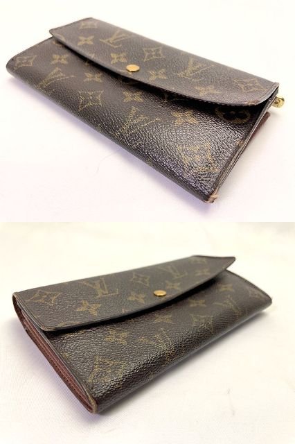 LOUIS VUITTON モノグラム ポシェット ポルト モネ クレディ M61725 中古 TH0081 二つ折り 長財布 ウォレット ブランド ユニセックス