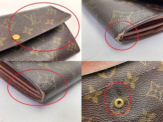 LOUIS VUITTON モノグラム ポシェット ポルト モネ クレディ M61725 中古 TH0081 二つ折り 長財布 ウォレット ブランド ユニセックス